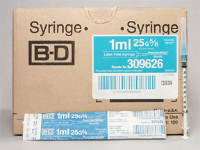 BD TB SYRINGE 25GX5/8"