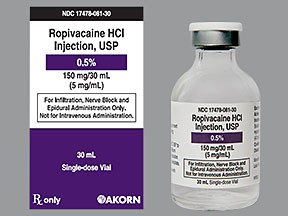 ROPIVACAINE 0.5% 150 MG/30 ML