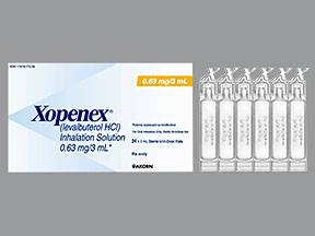 XOPENEX 0.63 MG/3 ML SOLUTION