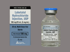 LABETALOL HCL 100 MG/20 ML VL