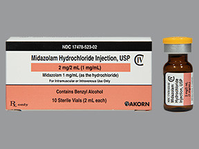 MIDAZOLAM HCL 2 MG/2 ML VIAL