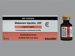 MIDAZOLAM HCL 5 MG/5 ML VIAL