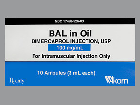 BAL IN OIL 100 MG/ML AMPULE