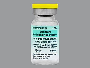 DILTIAZEM 50 MG/10 ML VIAL