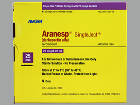 ARANESP 25 MCG/0.42 ML SYRING