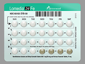 LOMEDIA 24 FE 1 MG-20 MCG TAB