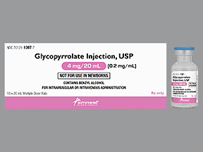 GLYCOPYRROLATE 4 MG/20 ML VIAL