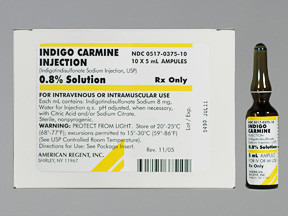INDIGO CARMINE 0.8% AMPUL