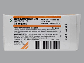 HYDROXYZINE 25 MG/ML VIAL