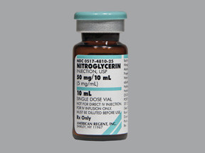 NITROGLYCERIN 5 MG/ML VIAL