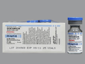 GENTAMICIN PED 20 MG/2 ML VIAL