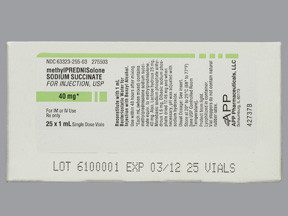 METHYLPREDNISOLONE SS 40 MG VL