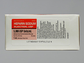 HEPARIN SODIUM 5,000 UNIT/ML VIAL