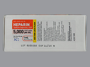 HEPARIN SODIUM 5,000 UNIT/ML VIAL