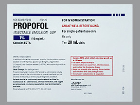 PROPOFOL 10 MG/ML VIAL