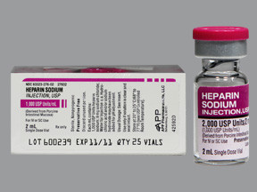 HEPARIN SODIUM 2,000 UNIT/2 ML (1,000 UNIT/ML) VIAL