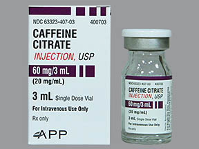 CAFFEINE CIT 60 MG/3 ML VIAL