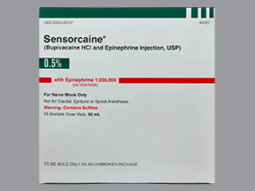 SENSORCAINE 0.5%-EPI 1:200,000