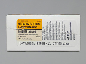 HEPARIN SODIUM 1,000 UNIT/ML VIAL