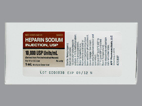 HEPARIN SODIUM 10,000 UNIT/ML VIAL