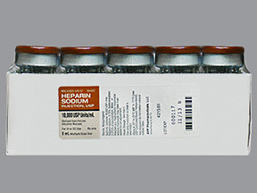 HEPARIN SODIUM 50,000 UNIT/5 ML (10,000 UNIT/ML) VIAL