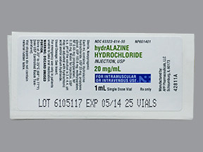 HYDRALAZINE 20 MG/ML VIAL