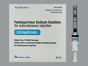 FONDAPARINUX 2.5 MG/0.5 ML SYR