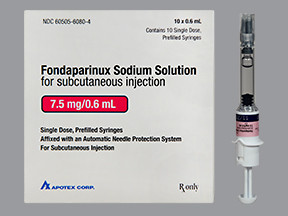 FONDAPARINUX 7.5 MG/0.6 ML SYR