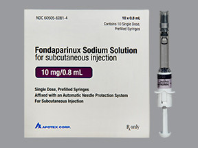 FONDAPARINUX 10 MG/0.8 ML SYR