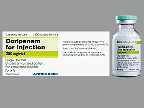 DORIPENEM 250 MG VIAL