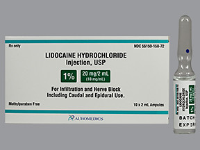 LIDOCAINE HCL 1% 20 MG/2 ML AMPULE