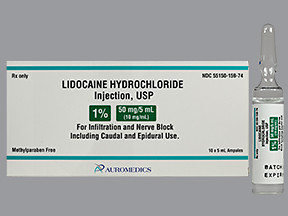 LIDOCAINE HCL 1% 50 MG/5 ML AMPULE