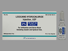 LIDOCAINE HCL 2% 40 MG/2 ML AMPULE