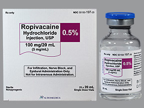 ROPIVACAINE 0.5% 100 MG/20 ML