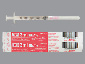 BD 3 ML SYRINGE 18GX1-1/2"