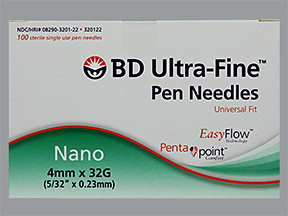 BD UF NANO PEN NEEDLE 4MMX32G