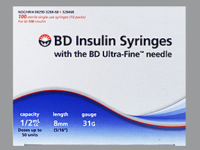 BD INS SYRNG UF 0.5 ML 8MMX31G