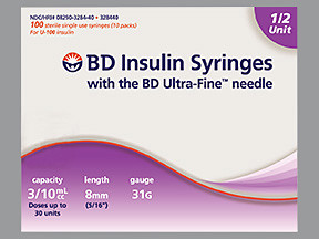 BD INS SYR 0.3 ML 8MMX31G(1/2)