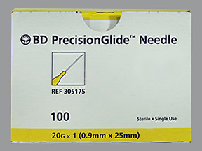 BD NEEDLES 20GX1"