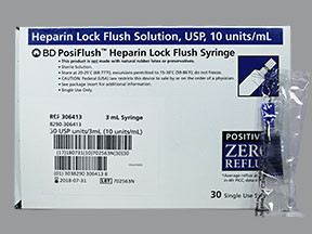 HEPARIN FLUSH 30 UNITS/3 ML (10 UNITS/ML) SYRINGE