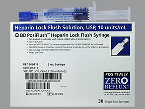 HEPARIN FLUSH 50 UNITS/5 ML (10 UNITS/ML) SYRINGE