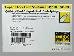 HEPARIN FLUSH 500 UNITS/5 ML (100 UNITS/ML) SYRINGE