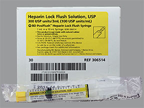 HEPARIN FLUSH 300 UNITS/3 ML (100 UNITS/ML) SYRINGE