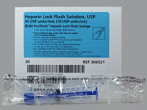 HEPARIN FLUSH 30 UNITS/3 ML (10 UNITS/ML) SYRINGE