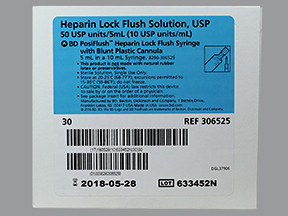 HEPARIN FLUSH 50 UNITS/5 ML (10 UNITS/ML) SYRINGE