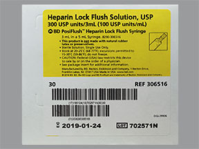 HEPARIN FLUSH 300 UNITS/3 ML (100 UNITS/ML) SYRINGE