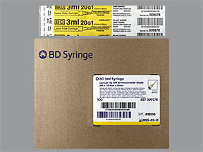 BD 3 ML SYRINGE WITH NEEDLE