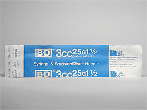 BD 3 ML SYRINGE 25GX1-1/2"