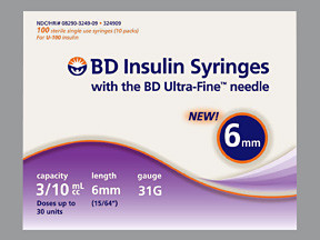 BD VEO INS SYRN 0.3 ML 6MMX31G