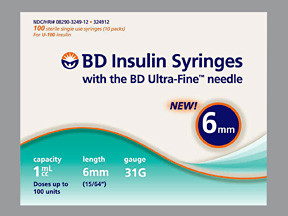 BD VEO INS SYRING 1 ML 6MMX31G